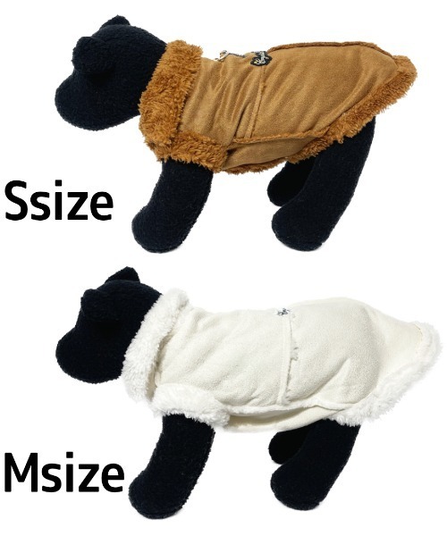 CRYSTAL BALL(クリスタルボール)の「Boa DOG Wear(ペットウェア・キッズ・アイボリー/ブラウン・SMALL/MEDIUM/LARGE)」の3枚目の写真