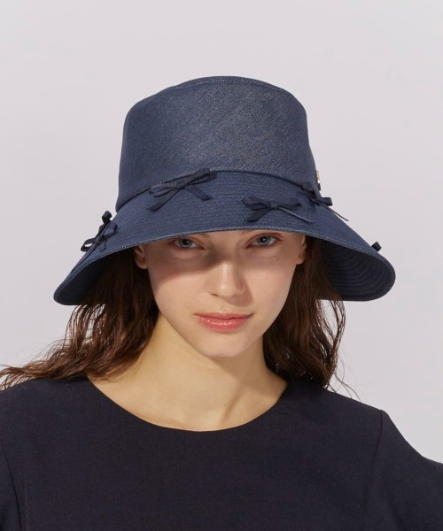 Chapeau d' O（シャポードオー）の「Chapeau d' O  Denim Ribbon Capeline / シャポードオー（ハット・レディース・ネイビー/ブラック・M/57.5cm）」の20枚目の写真