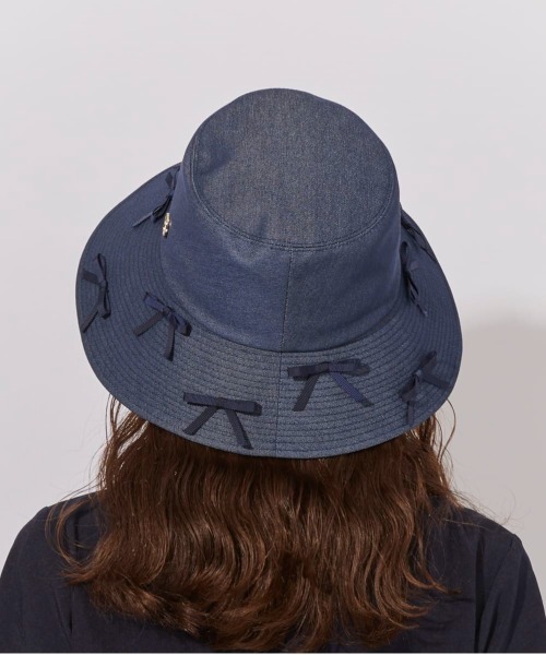 Chapeau d' O（シャポードオー）の「Chapeau d' O  Denim Ribbon Capeline / シャポードオー（ハット・レディース・ネイビー/ブラック・M/57.5cm）」の22枚目の写真