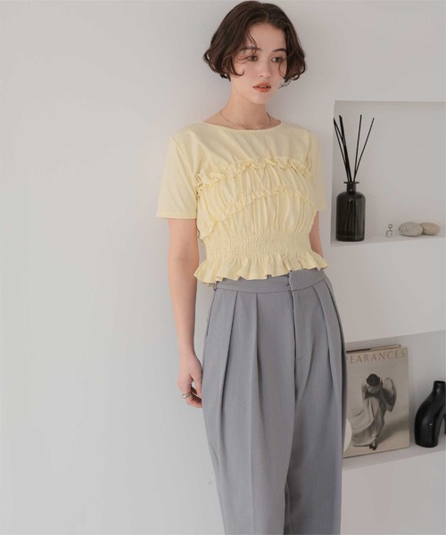 titivate(ティティベイト)の「ベアシャーリングデザインTシャツ(Tシャツ/カットソー・レディース・ネイビー/ブラウン/オフホワイト/クリーム/ライトピンク・L/M)」の17枚目の写真
