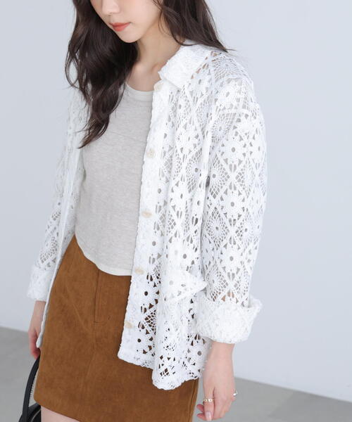 FREE'S MART（フリーズマート）の「◆レースジャケット（ブルゾン・レディース・ホワイト・FREE）」の16枚目の写真