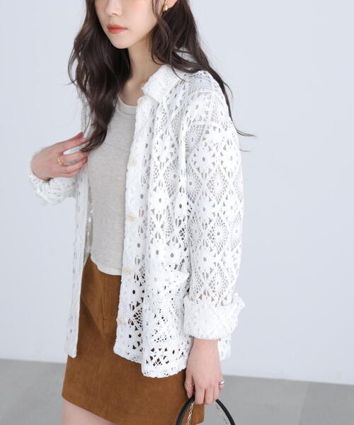 FREE'S MART（フリーズマート）の「◆レースジャケット（ブルゾン・レディース・ホワイト・FREE）」の18枚目の写真