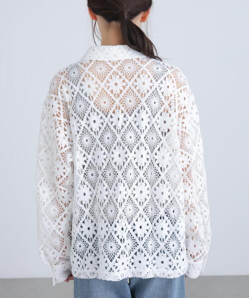 FREE'S MART（フリーズマート）の「◆レースジャケット（ブルゾン・レディース・ホワイト・FREE）」の4枚目の写真