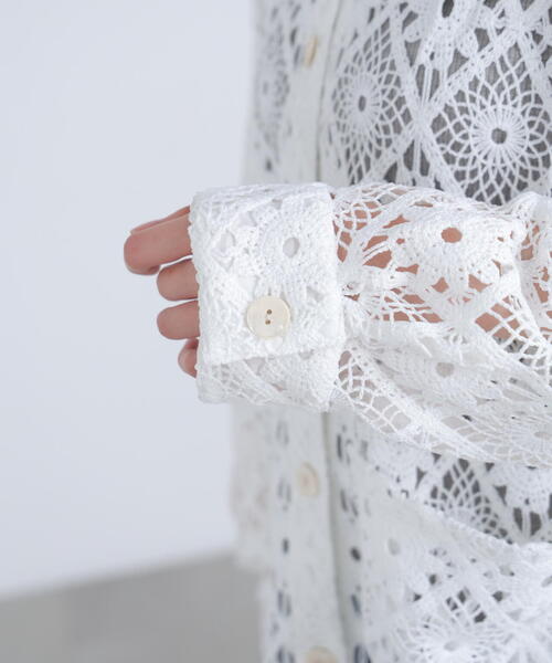 FREE'S MART（フリーズマート）の「◆レースジャケット（ブルゾン・レディース・ホワイト・FREE）」の8枚目の写真