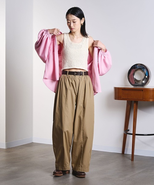 ROSE BUD（ローズバッド）の「SLAV KNIT TANK（タンクトップ・レディース・オフホワイト/イエロー・ONE SIZE）」の6枚目の写真