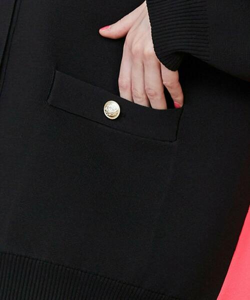 FRAPBOIS（フラボア）の「ミラノカーデ（カーディガン/ボレロ・レディース・ブラック/グレー・1）」の7枚目の写真