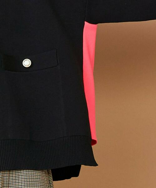 FRAPBOIS（フラボア）の「ミラノカーデ（カーディガン/ボレロ・レディース・ブラック/グレー・1）」の8枚目の写真