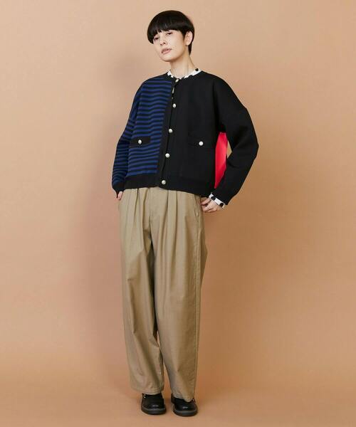 FRAPBOIS（フラボア）の「ミラノカーデ（カーディガン/ボレロ・レディース・ブラック/グレー・1）」の12枚目の写真