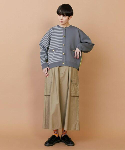 FRAPBOIS（フラボア）の「ミラノカーデ（カーディガン/ボレロ・レディース・ブラック/グレー・1）」の21枚目の写真