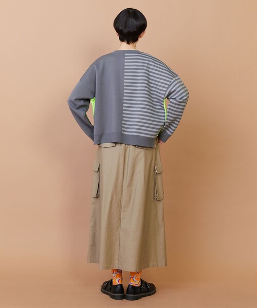 FRAPBOIS(フラボア)の「ミラノカーデ(カーディガン/ボレロ・レディース・ブラック/グレー・1)」の5枚目の写真