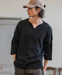 CAMBIO(�J���r�I)��mlt5595-Honeycomb Waffle Key Neck 3-4 Sleeve Cut sew �������J�b�g�\�[(S64226cmb)(T�V���c/�J�b�g�\�[)