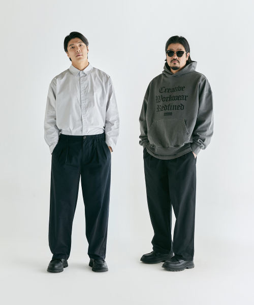 BOOVOOM（ブーブーム）の「[ビッグサイズ]シティシェードワイドスラックスパンツ（スラックス・メンズ・ブラック/ダークネイビー・XL/XXL/XXXL）」の3枚目の写真