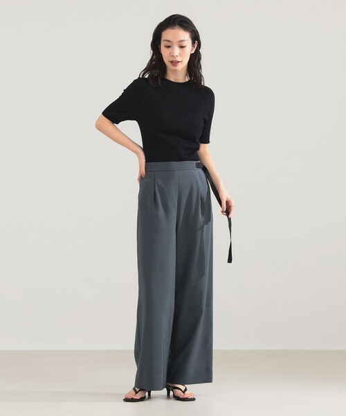 Demi-Luxe BEAMS(デミルクス ビームス)の「AK+1 / 18ゲージ ワイドリブ プルオーバー(ニット/セーター・レディース・マスタード/ブラック・ONE SIZE)」の4枚目の写真