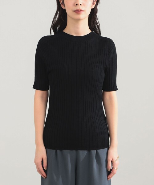 Demi-Luxe BEAMS(デミルクス ビームス)の「AK+1 / 18ゲージ ワイドリブ プルオーバー(ニット/セーター・レディース・マスタード/ブラック・ONE SIZE)」の13枚目の写真