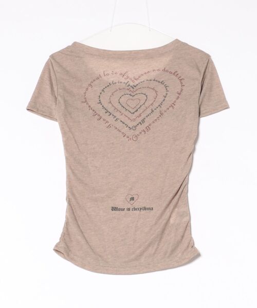 ViViDAY(ビビデー)の「バックハート柄 透けショートtシャツ(Tシャツ/カットソー・レディース・ベージュ・M)」の10枚目の写真