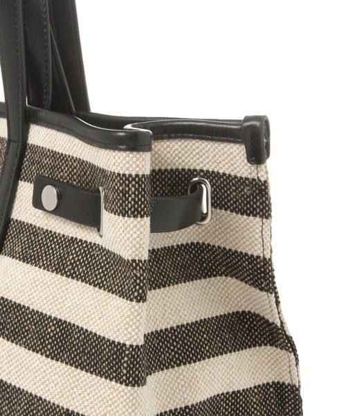 Elura（エルーラ）の「＜kakatoo＞スクエアーボーダートート/633025（トートバッグ・レディース・ネイビー/ブラック・FREE）」の9枚目の写真