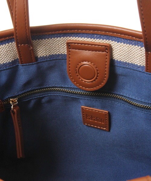 Elura（エルーラ）の「＜kakatoo＞スクエアーボーダートート/633025（トートバッグ・レディース・ネイビー/ブラック・FREE）」の16枚目の写真