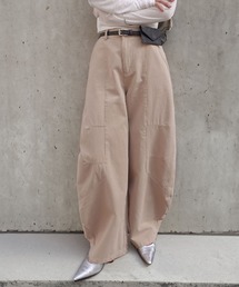 ツイルバレルレッグパンツ