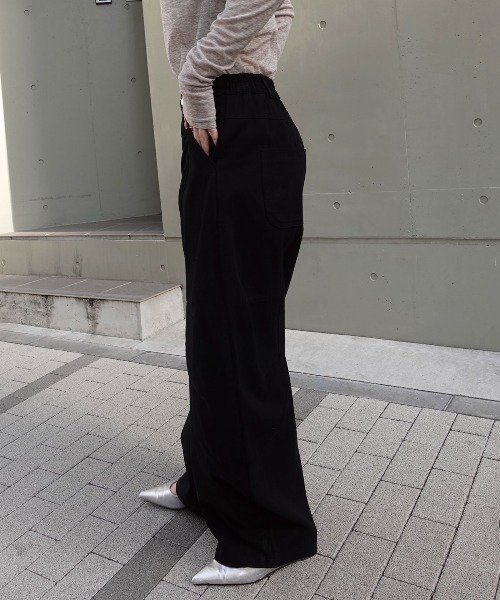 CORNERS(コーナーズ)の「ツイルバレルレッグパンツ(その他パンツ・レディース・ブラック/ベージュ・M/S/L)」の6枚目の写真