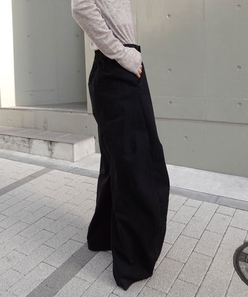 CORNERS(コーナーズ)の「ツイルバレルレッグパンツ(その他パンツ・レディース・ブラック/ベージュ・M/S/L)」の7枚目の写真