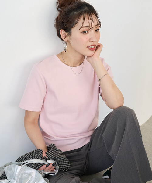 FREAK'S STORE(フリークスストア)の「限定展開 ヘビーウェイト フィット 半袖 TEE(Tシャツ/カットソー・レディース・オフホワイト/ブラウン/ブラック/ライトピンク/ベージュ/オレンジ/ネイビー・SMALL/MEDIUM/LARGE)」の6枚目の写真