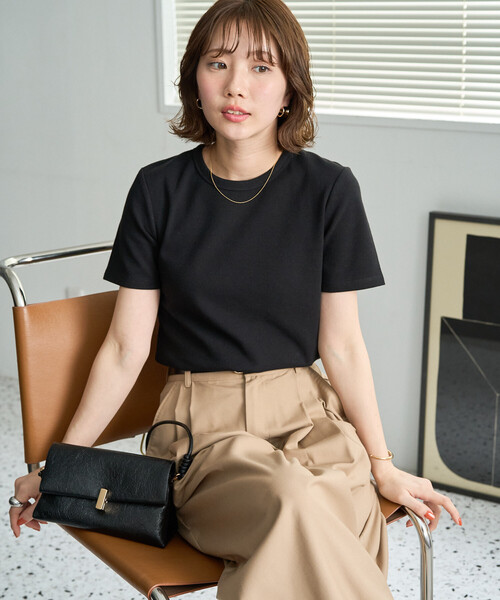 FREAK'S STORE(フリークスストア)の「限定展開 ヘビーウェイト フィット 半袖 TEE(Tシャツ/カットソー・レディース・オフホワイト/ブラウン/ブラック/ライトピンク/ベージュ/オレンジ/ネイビー・SMALL/MEDIUM/LARGE)」の22枚目の写真