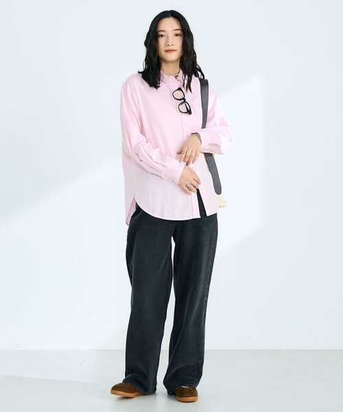 fredy emue（フレディエミュ）の「COTTON BASIC シャツ（シャツ/ブラウス・レディース・オレンジ系その他/オフホワイト/サックスブルー/ベビーピンク/グリーン系その他/ブルー系その他・38）」の7枚目の写真