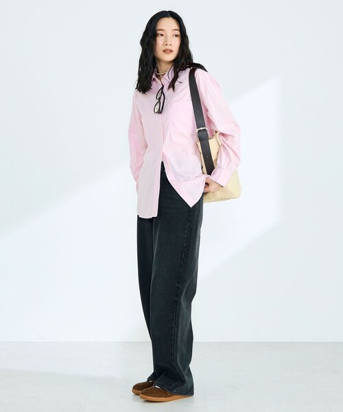 fredy emue（フレディエミュ）の「COTTON BASIC シャツ（シャツ/ブラウス・レディース・オレンジ系その他/オフホワイト/サックスブルー/ベビーピンク/グリーン系その他/ブルー系その他・38）」の8枚目の写真