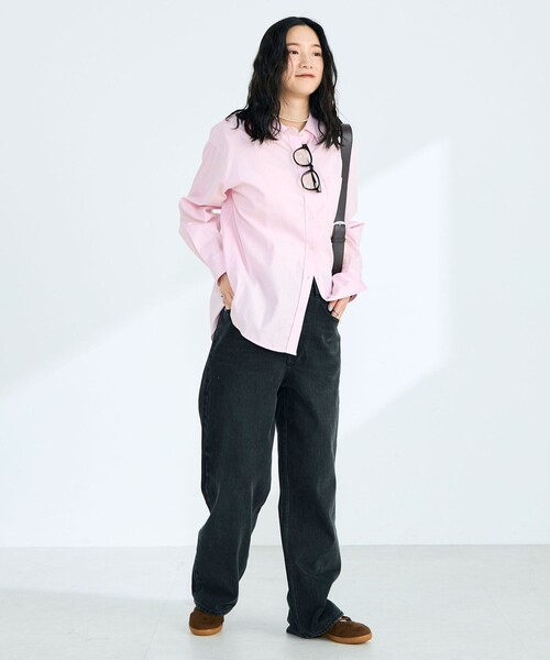 fredy emue（フレディエミュ）の「COTTON BASIC シャツ（シャツ/ブラウス・レディース・オレンジ系その他/オフホワイト/サックスブルー/ベビーピンク/グリーン系その他/ブルー系その他・38）」の11枚目の写真