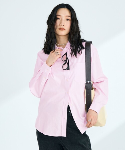 fredy emue（フレディエミュ）の「COTTON BASIC シャツ（シャツ/ブラウス・レディース・オレンジ系その他/オフホワイト/サックスブルー/ベビーピンク/グリーン系その他/ブルー系その他・38）」の12枚目の写真