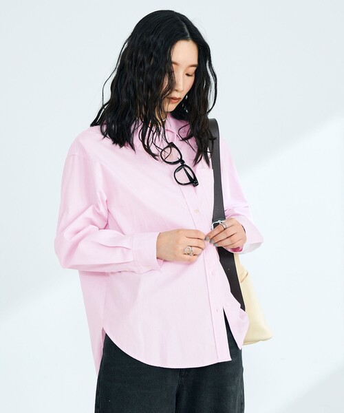 fredy emue（フレディエミュ）の「COTTON BASIC シャツ（シャツ/ブラウス・レディース・オレンジ系その他/オフホワイト/サックスブルー/ベビーピンク/グリーン系その他/ブルー系その他・38）」の13枚目の写真