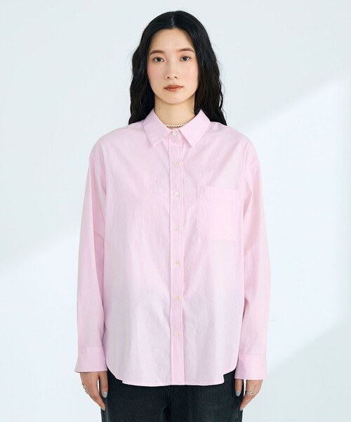 fredy emue（フレディエミュ）の「COTTON BASIC シャツ（シャツ/ブラウス・レディース・オレンジ系その他/オフホワイト/サックスブルー/ベビーピンク/グリーン系その他/ブルー系その他・38）」の17枚目の写真