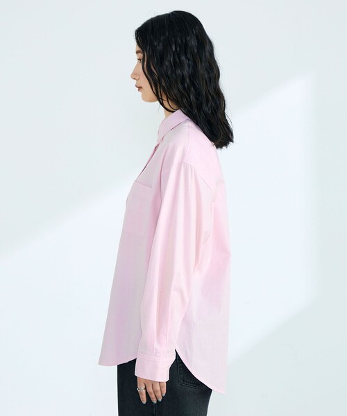 fredy emue（フレディエミュ）の「COTTON BASIC シャツ（シャツ/ブラウス・レディース・オレンジ系その他/オフホワイト/サックスブルー/ベビーピンク/グリーン系その他/ブルー系その他・38）」の18枚目の写真