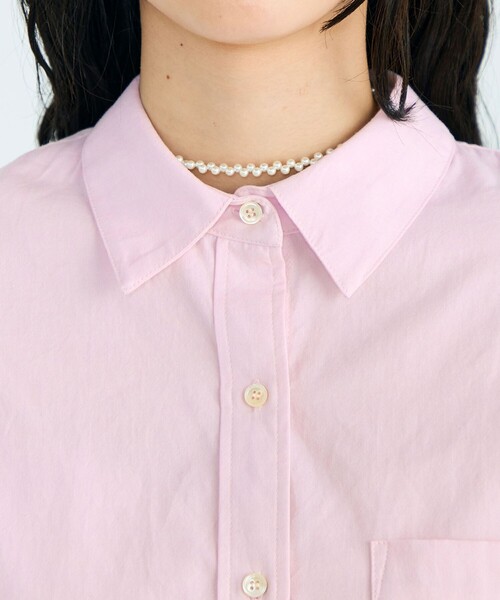 fredy emue（フレディエミュ）の「COTTON BASIC シャツ（シャツ/ブラウス・レディース・オレンジ系その他/オフホワイト/サックスブルー/ベビーピンク/グリーン系その他/ブルー系その他・38）」の20枚目の写真