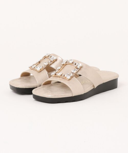 Bridget Birkin(ブリジットバーキン)の「【Bridget Birkin】スクエアバックルミュールサンダル(562210)(サンダル・レディース・シルバー/ブラック/ゴールド・L/M/LL/S)」の8枚目の写真