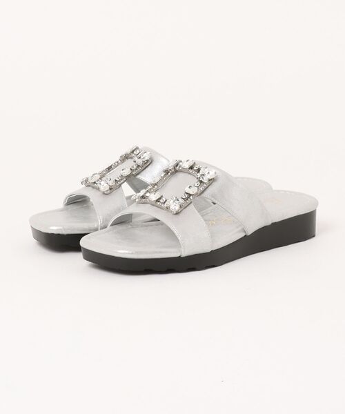 Bridget Birkin(ブリジットバーキン)の「【Bridget Birkin】スクエアバックルミュールサンダル(562210)(サンダル・レディース・シルバー/ブラック/ゴールド・L/M/LL/S)」の9枚目の写真