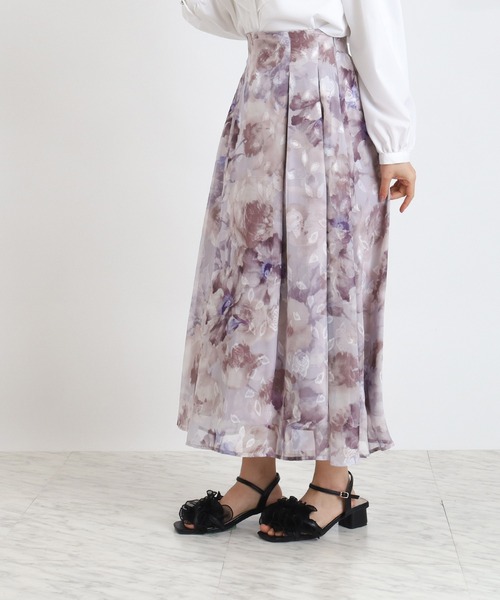 ASTORIA ODIER（アストリアオディール）の「オパール花柄フレアスカート（スカート・レディース・ラベンダー/ライトグレー・MEDIUM/SMALL/LARGE）」の13枚目の写真