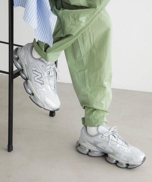 セール】NB GREY ナイロンワイドテーパードパンツ（スウェットパンツ