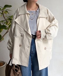 リブラメレイヤードトレンチコート