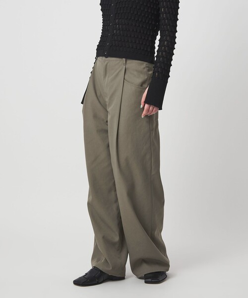 ASTRAET（アストラット）の「＜ASTRAET＞OVERLAP タック ワイドパンツ（その他パンツ・レディース・ダークグレー/グレー系・2/1/0）」の3枚目の写真