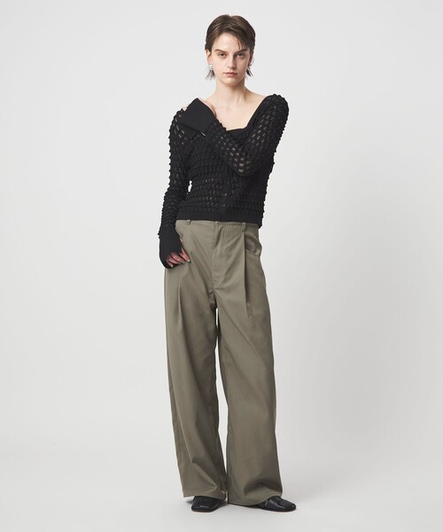 ASTRAET（アストラット）の「＜ASTRAET＞OVERLAP タック ワイドパンツ（その他パンツ・レディース・ダークグレー/グレー系・2/1/0）」の5枚目の写真