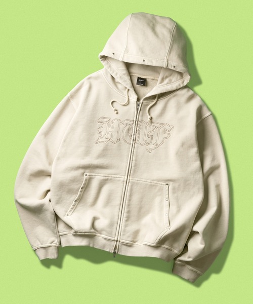 HUF パーカー　XL STUDDED FULL ZIP HOODIE（パーカー）｜HUF（ハフ）のファッション通販