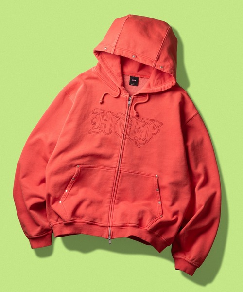 STUDDED FULL ZIP HOODIE（パーカー）｜HUF（ハフ）のファッション通販