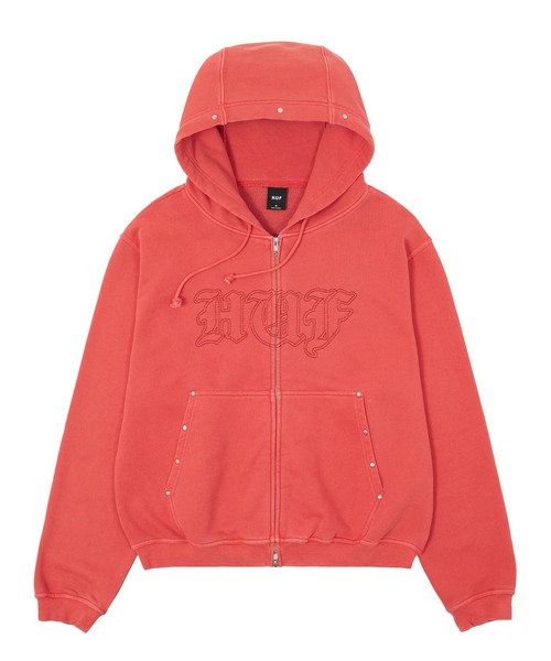STUDDED FULL ZIP HOODIE（パーカー）｜HUF（ハフ）のファッション通販