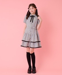 mezzo piano Junior（メゾピアノジュニア）の「ティアードシャツミニワンピース（シャツワンピース）」