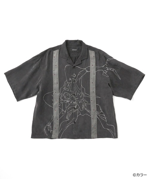 GRANCY(グランシー)の「GRANCY×EVANGELION Docking Half Sleeve Shirt(ZOZO×エヴァンゲリオンコラボ)(シャツ/ブラウス・メンズ・チャコールグレー/パープル・S/L/M)」の1枚目の写真