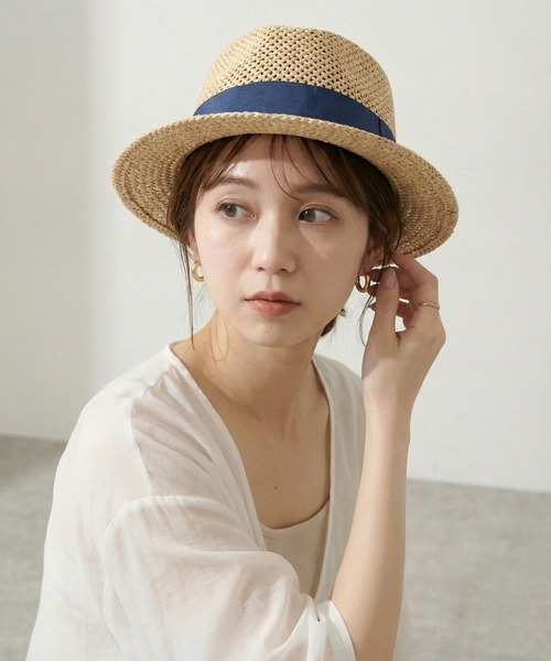 FUNALIVE（ファンアライブ）の「手編みカンカン帽（ハット・メンズ・ネイビー/カーキ/ブラック・FREE）」の3枚目の写真