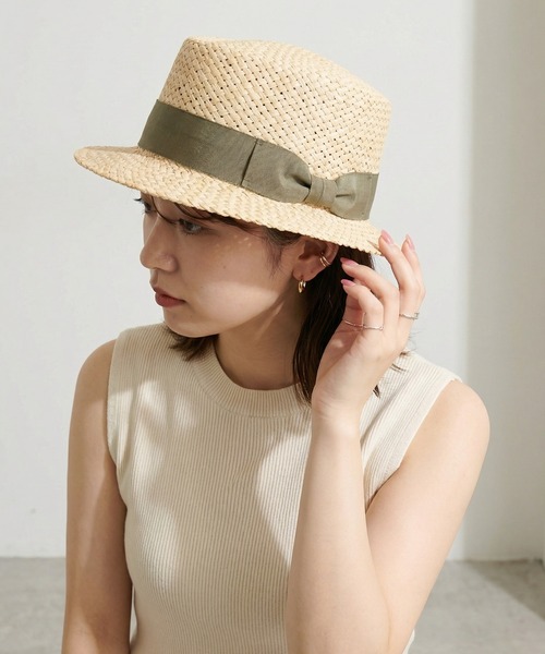 FUNALIVE（ファンアライブ）の「手編みカンカン帽（ハット・メンズ・ネイビー/カーキ/ブラック・FREE）」の2枚目の写真