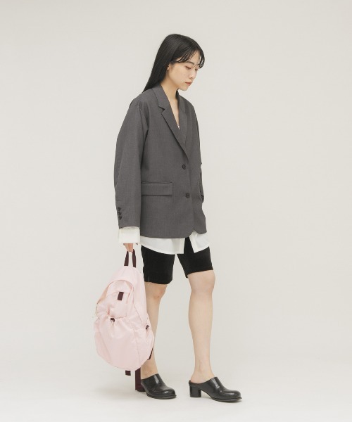 KBF(ケイビーエフ)の「アウトポケットナイロンバックパック(バックパック/リュック・レディース・ベージュ/ピンク/ブラック・ONE)」の16枚目の写真