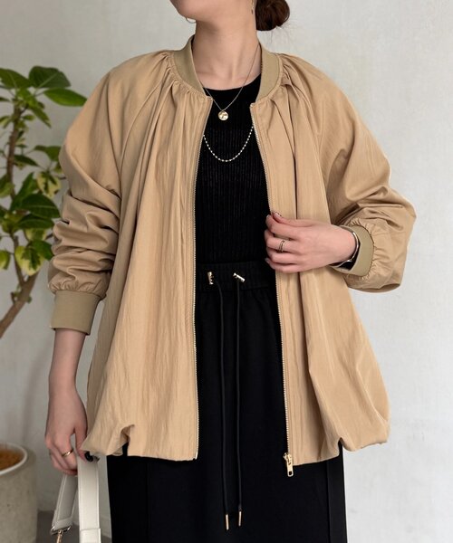 Chez toi（シェトワ）の「バルーンブルゾン（ブルゾン・レディース・アイボリー/ブラック/ベージュ・FREE）」の3枚目の写真